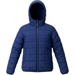 Outbound Puffer Jacket Men's Large Blue Hooded Lightweight Nylon Coat Gorpcore